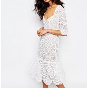 For Love & Lemons RARE Rosalita dress white lace